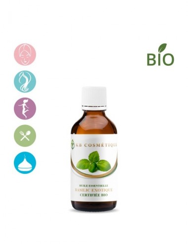 Huile essentielle de Basilic exotique certifiée Bio